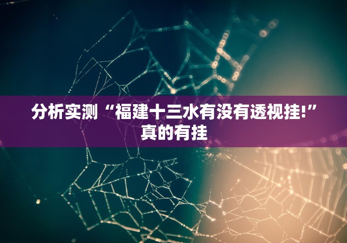 分析实测“福建十三水有没有透视挂!”真的有挂