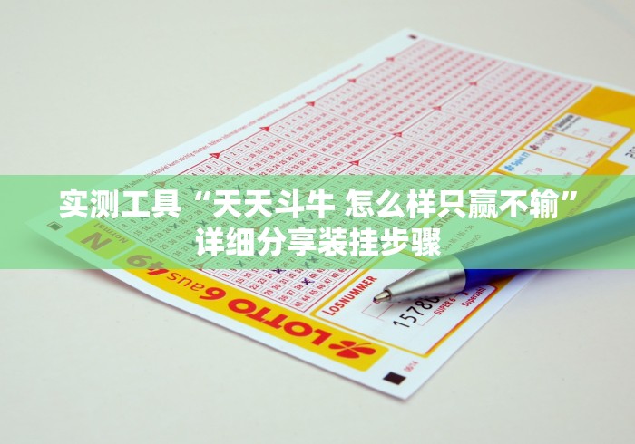 实测工具“天天斗牛 怎么样只赢不输”详细分享装挂步骤